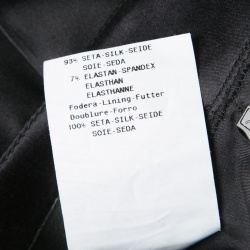 Pre Owned Emporio Armani Black Stretch Silk Satin Cap Sleeve Top S