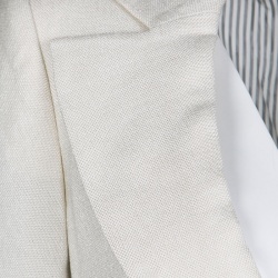 Pre Owned Empório Armani Cream Textured Two Button Blazer M