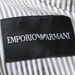 Pre Owned Empório Armani Cream Textured Two Button Blazer M