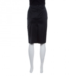 Pre Owned Emporio Armani Black Pencil Skirt M