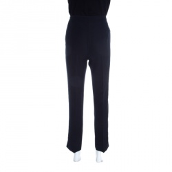 Pre Owned Emporio Armani Navy Blue Tailored Trousers M