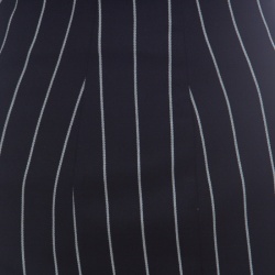 Pre Owned Emporio Armani Striped Monochrome Wool Godet Skirt M