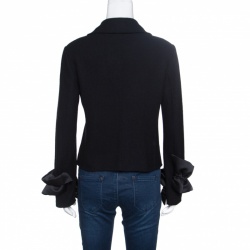 Pre Owned Emporio Armani Back Wool Blend Double Breasted Blazer M