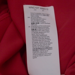 Pre Owned Emporio Armani Red Mulberry Silk Long Sleeve Blouse L