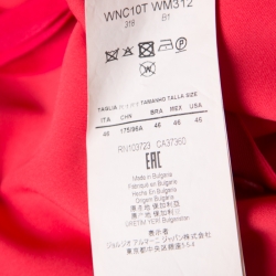 Pre Owned Emporio Armani Red Mulberry Silk Long Sleeve Blouse L