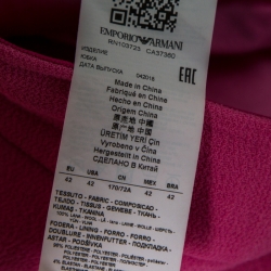 Pre Owned Emporio Armani Pink Wool Crepe Pencil Skirt M