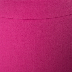 Pre Owned Emporio Armani Pink Wool Crepe Pencil Skirt M