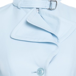 Pre Owned Emporio Armani Powder Blue Layered Lapel Blazer S