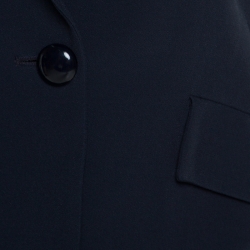 Pre Owned Emporio Armani Navy Blue One Button Tailored Blazer S