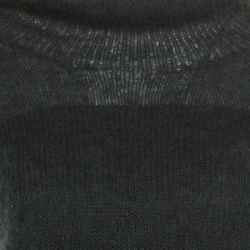 Pre Owned Emporio Armani Grey Loose Knit Short Sleeve High Neck Sweater M