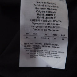 Pre Owned Emporio Armani Black V-Neck Long Sleeve Top M