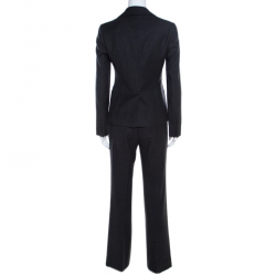 Pre Owned Emporio Armani Dark Grey Wool Tailored Suit S