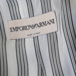 Pre Owned Emporio Armani Dark Grey Wool Tailored Suit S