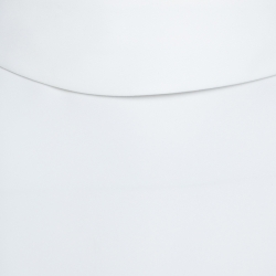 Pre Owned Emporio Armani Off White Silk Waist Band Detail Sheath Skirt M