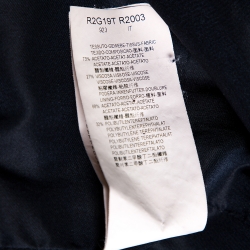 Pre Owned Emporio Armani Navy Blue Crepe Zip Front Jacket XS