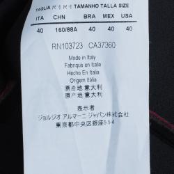 Pre Owned Emporio Armani Crimson Neoprene Velvet Structured Gown S