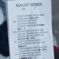 Pre Owned Emporio Armani Crimson Neoprene Velvet Structured Gown S