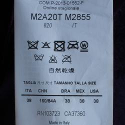 Pre Owned Emporio Armani Purple Neoprene Velvet Cocktail Gown S