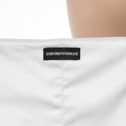 Pre Owned Emporio Armani Silver Dress with Detail M