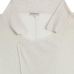 Pre Owned Emporio Armani Beige Draped Cardigan M