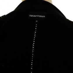 Pre Owned Emporio Armani Black Cardigan with White Trim S