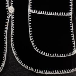 Pre Owned Emporio Armani Black Cardigan with White Trim S