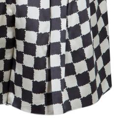 Pre Owned Emporio Armani Black and White Checked Blazer and Pants Set S/M