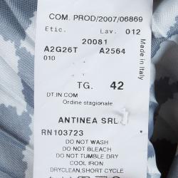 Pre Owned Emporio Armani Black and White Checked Blazer and Pants Set S/M