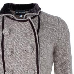 Pre Owned Emporio Armani Off-White Wool Button Down Jacket M