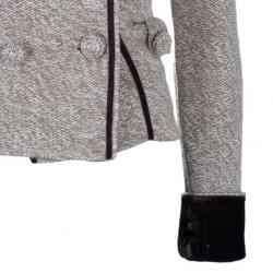 Pre Owned Emporio Armani Off-White Wool Button Down Jacket M