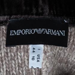 Pre Owned Emporio Armani Off-White Wool Button Down Jacket M