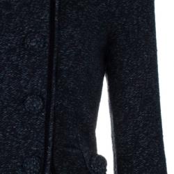 Pre Owned Emporio Armani Charcoal Wool Button Down Jacket S