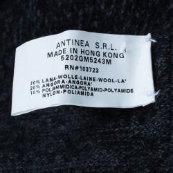 Pre Owned Emporio Armani Charcoal Wool Button Down Jacket S