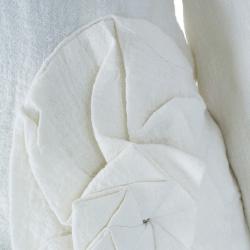 Pre Owned Emporio Armani White Pocket Detailed Blazer S