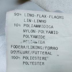 Pre Owned Emporio Armani White Pocket Detailed Blazer S