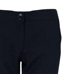 Pre Owned Emporio Armani Black Formal Trousers M