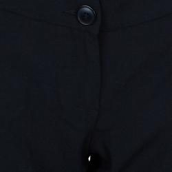 Pre Owned Emporio Armani Black Formal Trousers M