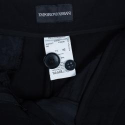 Pre Owned Emporio Armani Black Formal Trousers M