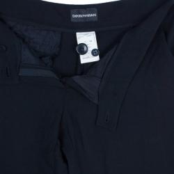 Pre Owned Emporio Armani Black Formal Trousers M