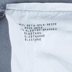 Pre Owned Emporio Armani Grey Silk Shirt L