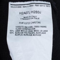 Pre Owned Emporio Armani Fitted Ruffle Hem Dress S