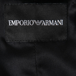 Pre Owned Emporio Armani Black Velvet Embellished Blazer M