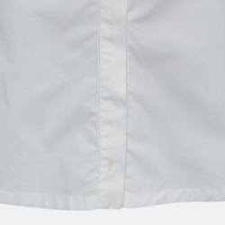 Pre Owned Emporio Armani White Cotton Button Front Belted Short Shirt Dress S