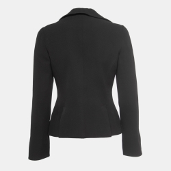 Pre Owned Emporio Armani Black Wool Single Breasted Blazer M