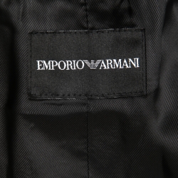 Pre Owned Emporio Armani Black Wool Single Breasted Blazer M