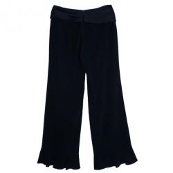 Pre Owned Emporio Armani Wide-Leg Ruffle Trousers M
