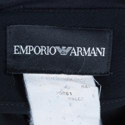 Pre Owned Emporio Armani Wide-Leg Ruffle Trousers M