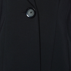 Pre Owned Emporio Armani Black Wool Blend Tailored Blazer M