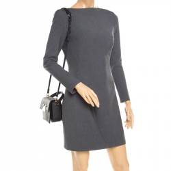 Pre Owned Emporio Armani Black Saffiano Leather Shoulder Bag 