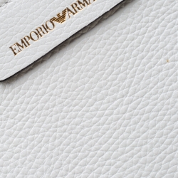 Emporio Armani Black/White Leather Tote